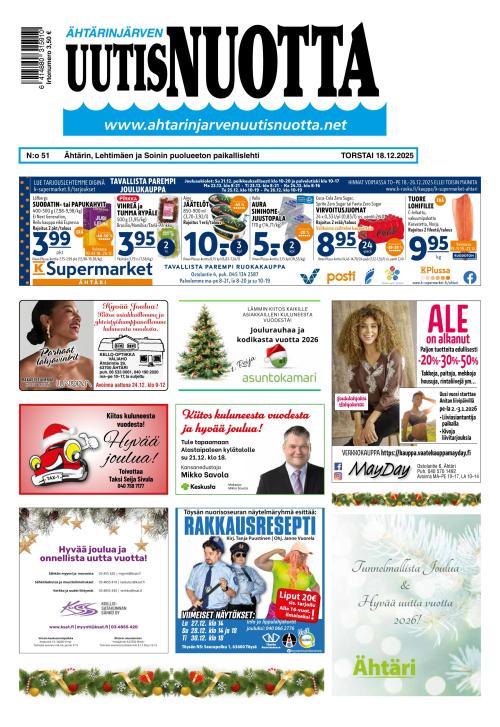 Ähtärinjärven Uutisnuotta 18.12.2025