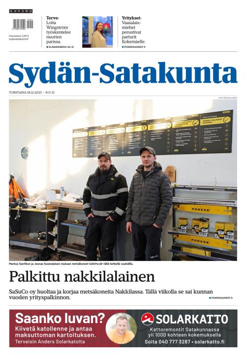 Sydän-Satakunta ja Jokilaakso 18.12.2025