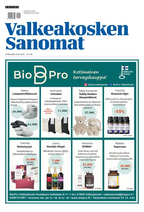 Valkeakosken Sanomat 18.12.2025