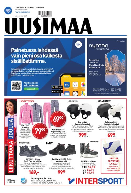 Uusimaa 18.12.2025