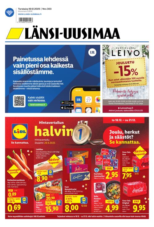 Länsi-Uusimaa 18.12.2025