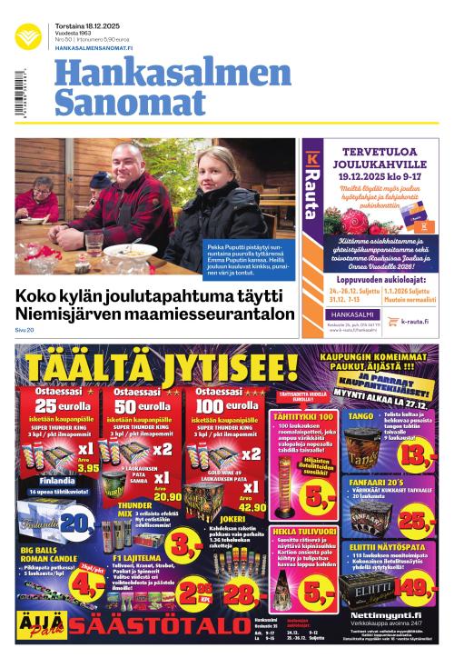 Hankasalmen Sanomat 18.12.2025