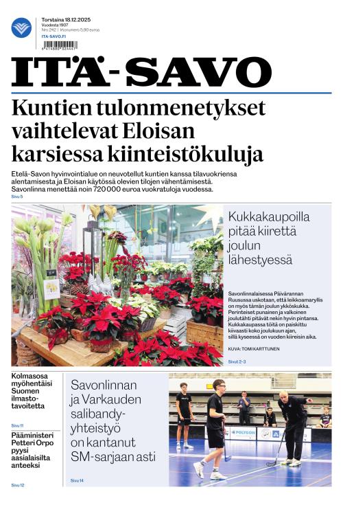 Itä-Savo 18.12.2025