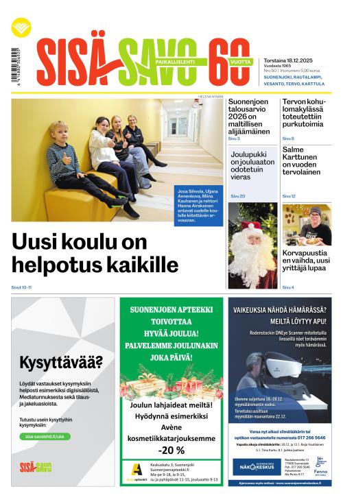 Paikallislehti Sisä-Savo 18.12.2025