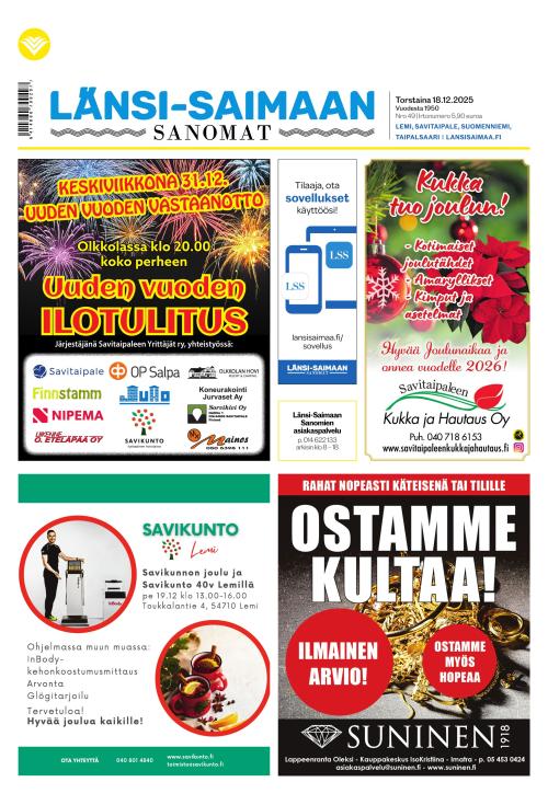 Länsi-Saimaan Sanomat 18.12.2025