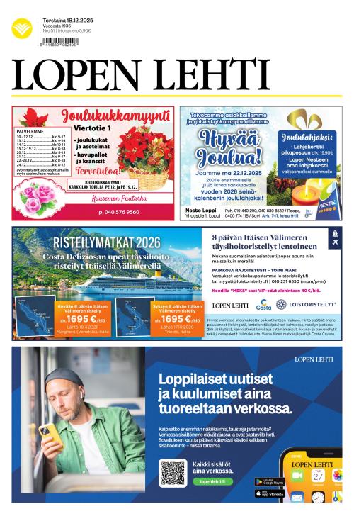 Lopen Lehti 18.12.2025