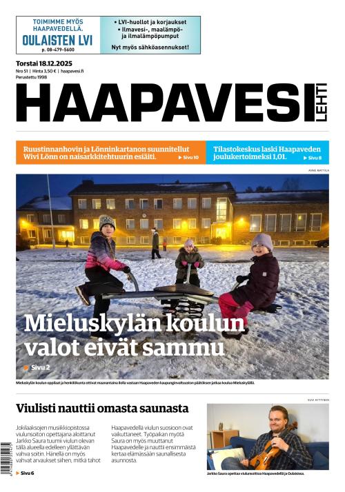 Haapavesi-lehti 18.12.2025