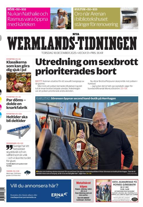 Nya Wermlands-Tidningen 18.12.2025