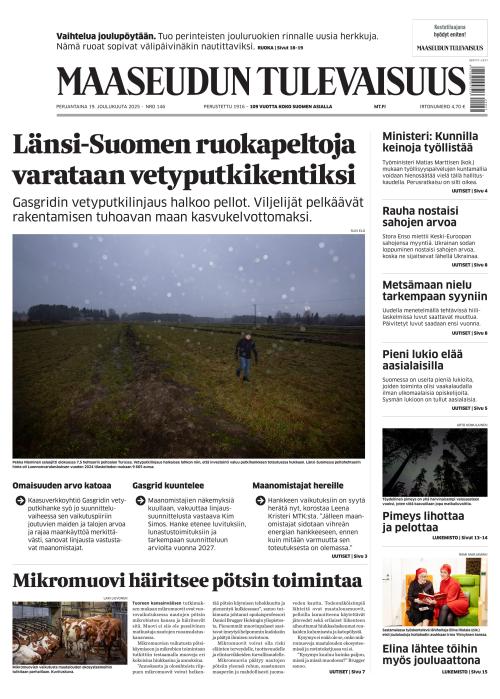 Maaseudun Tulevaisuus 19.12.2025