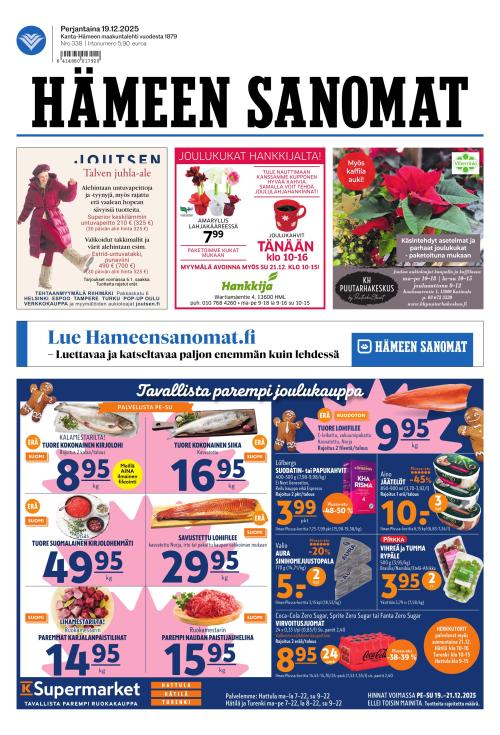 Hämeen Sanomat 19.12.2025