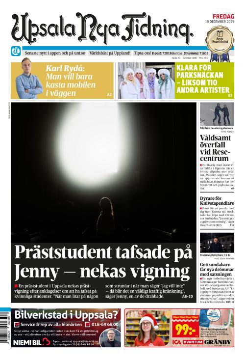 Upsala Nya Tidning 19.12.2025