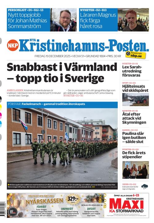 Nya Kristinehamns-Posten 19.12.2025