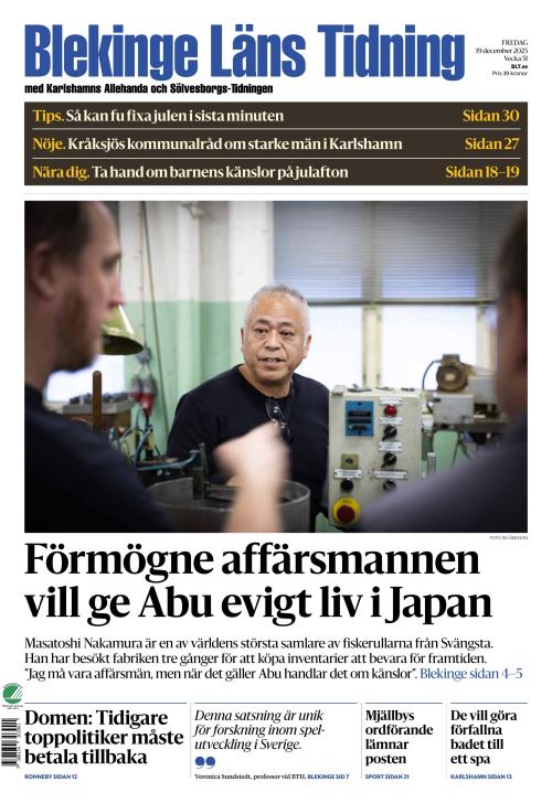 Blekinge Läns Tidning 19.12.2025