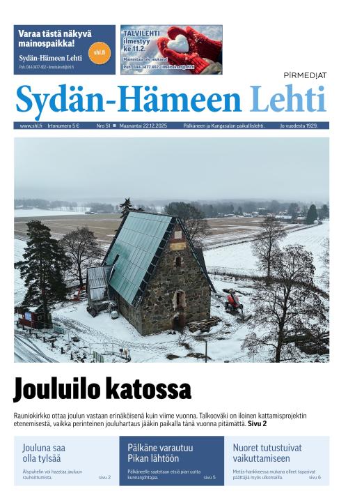Sydän-Hämeen Lehti 22.12.2025