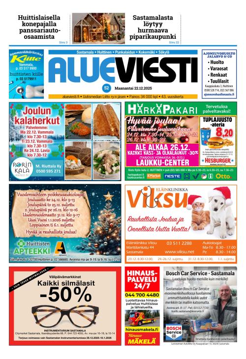 Alueviesti 22.12.2025