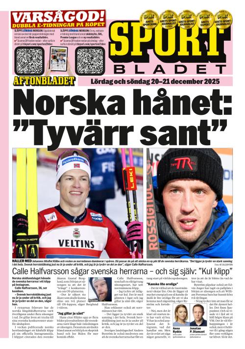 Aftonbladet Sportbladet 20.12.2025