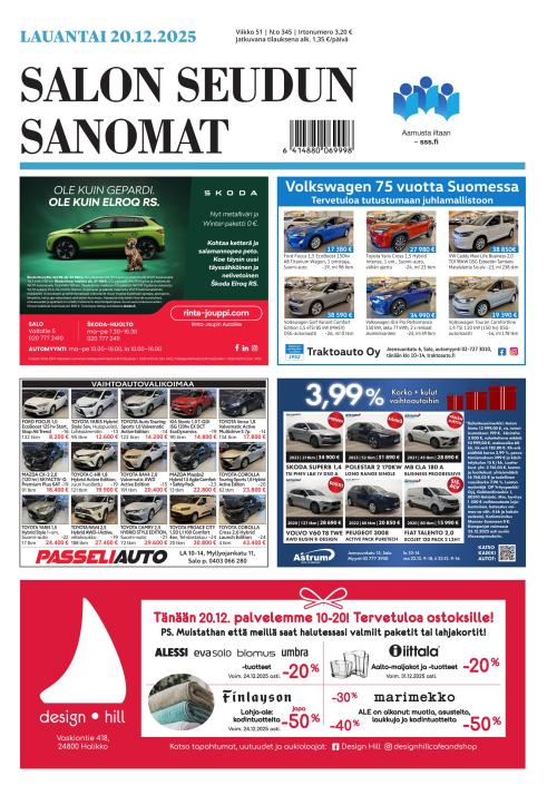 Salon Seudun Sanomat 20.12.2025