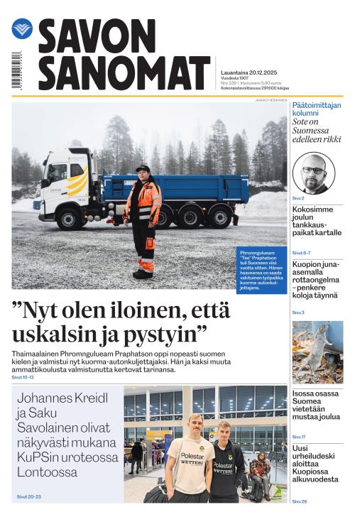 Savon Sanomat 20.12.2025
