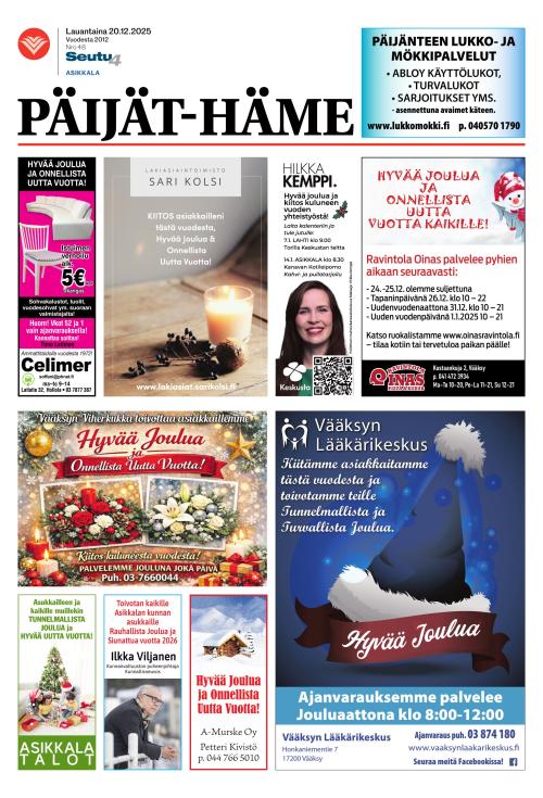 Päijät-Häme lehti 20.12.2025