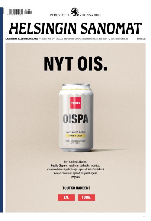 Helsingin Sanomat 20.12.2025