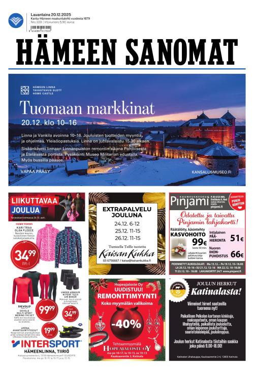 Hämeen Sanomat 20.12.2025