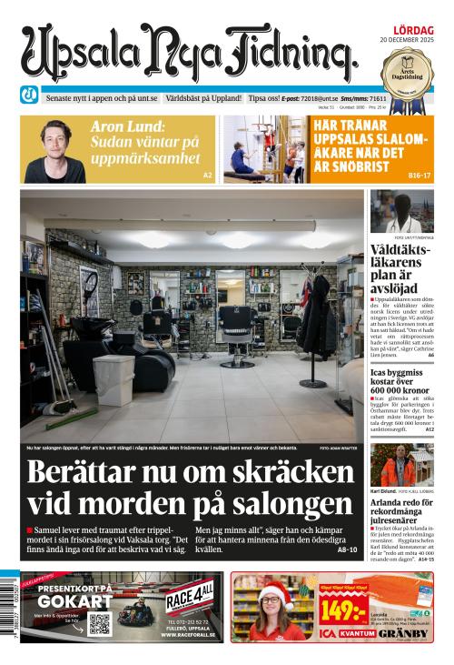 Upsala Nya Tidning 20.12.2025