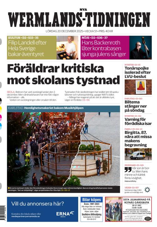 Nya Wermlands-Tidningen 20.12.2025
