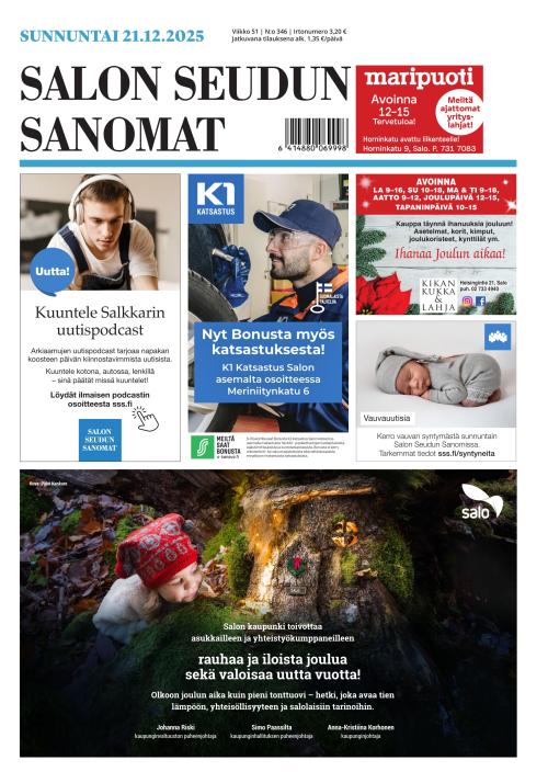 Salon Seudun Sanomat 21.12.2025