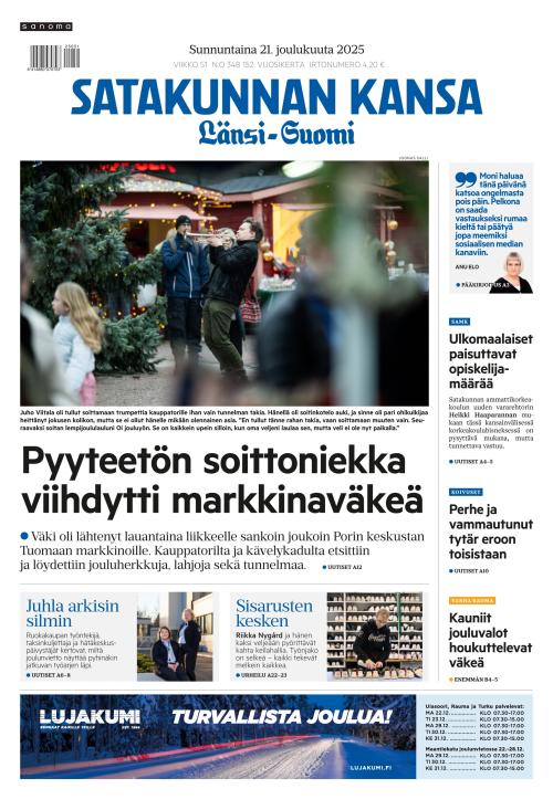 Satakunnan Kansa Länsi-Suomi 21.12.2025