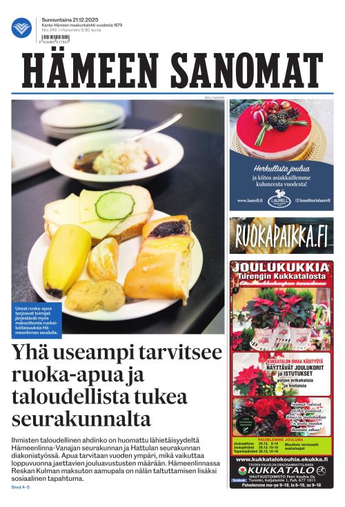 Hämeen Sanomat 21.12.2025