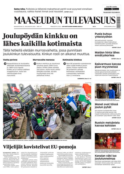 Maaseudun Tulevaisuus 22.12.2025