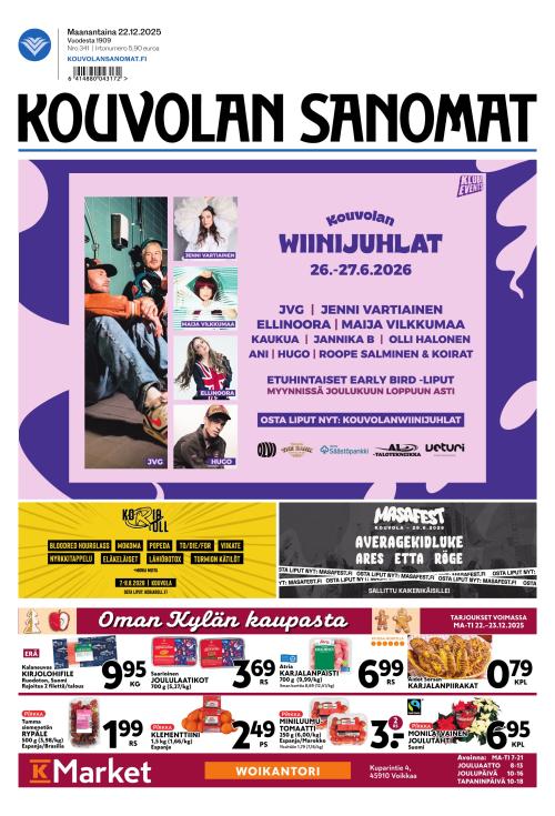 Kouvolan Sanomat 22.12.2025