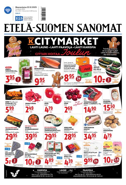 Etelä-Suomen Sanomat 22.12.2025