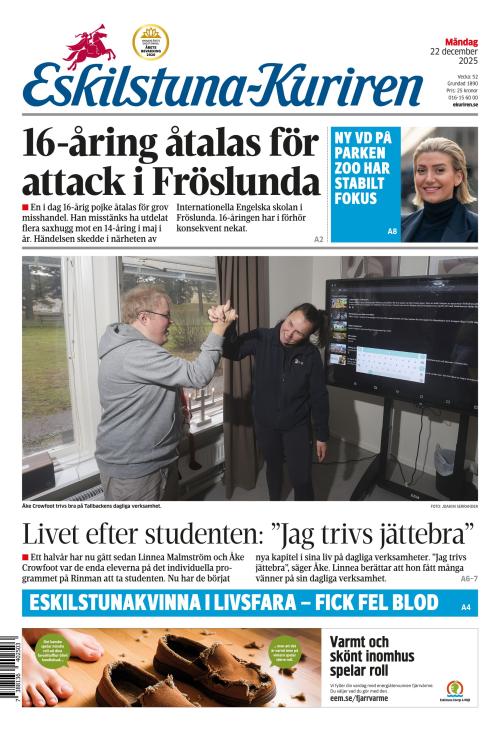 Eskilstuna-Kuriren 22.12.2025