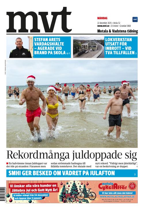Motala Vadstena Tidning 22.12.2025