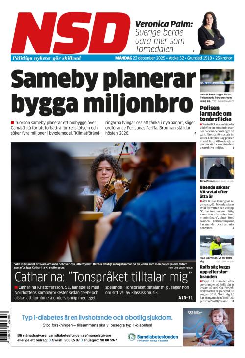 Norrländska Socialdemokraten 22.12.2025
