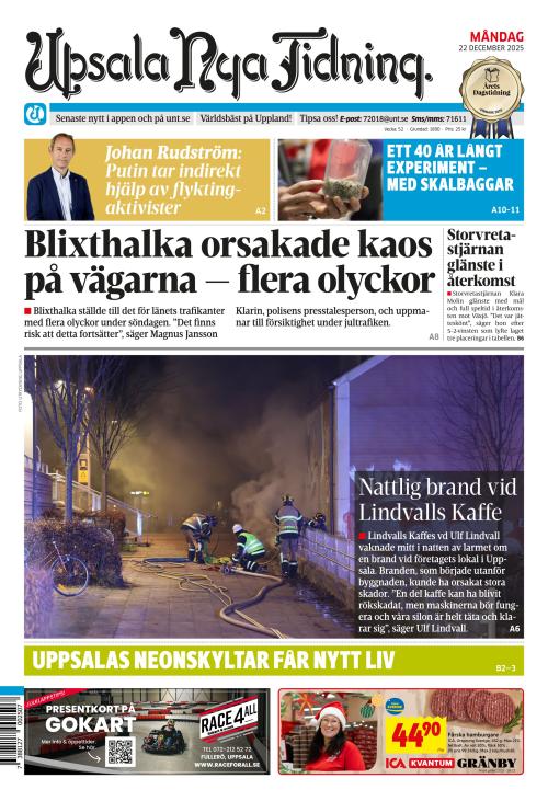 Upsala Nya Tidning 22.12.2025