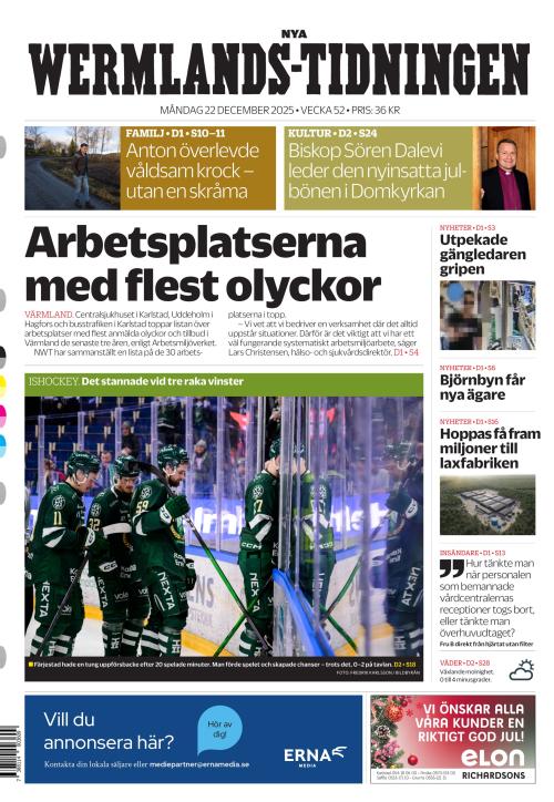 Nya Wermlands-Tidningen 22.12.2025