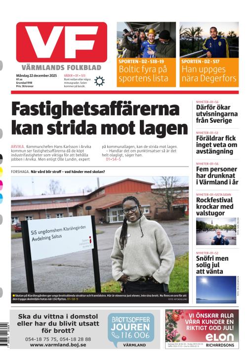 Värmlands Folkblad 22.12.2025