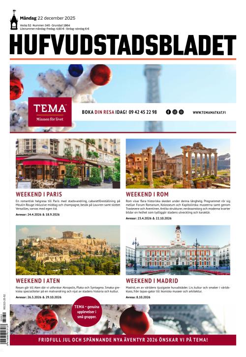 Hufvudstadsbladet 22.12.2025