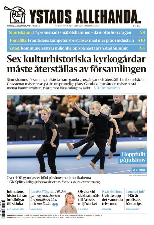 Ystads Allehanda 22.12.2025