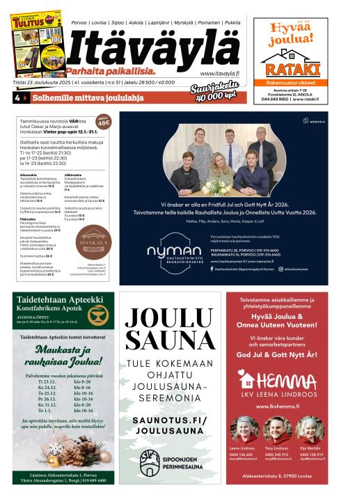 Itäväylä 23.12.2025