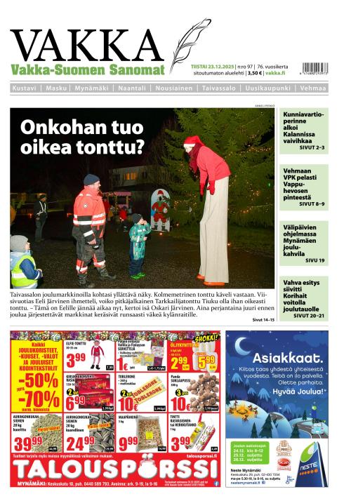 Vakka-Suomen Sanomat 23.12.2025