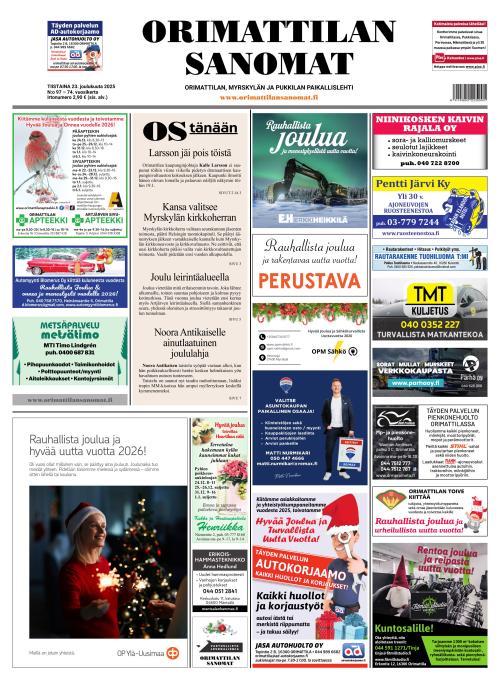 Orimattilan Sanomat 23.12.2025