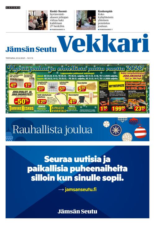 Jämsän Seutu ja Vekkari 23.12.2025