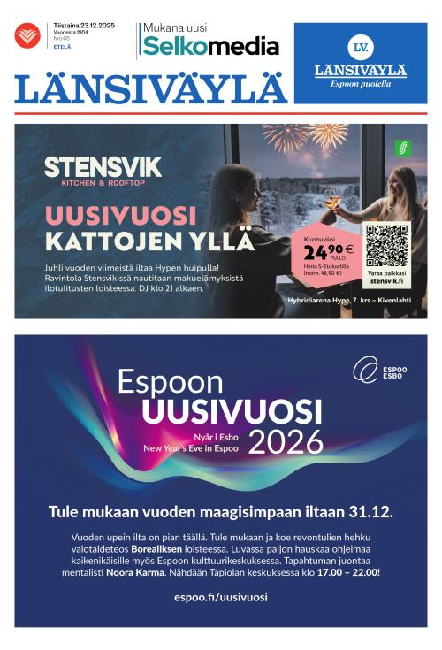 Länsiväylä 23.12.2025