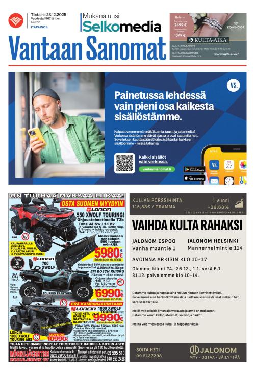 Vantaan Sanomat (Itä) 23.12.2025