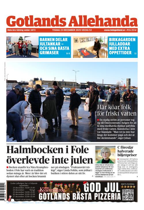 Gotlands Allehanda 23.12.2025
