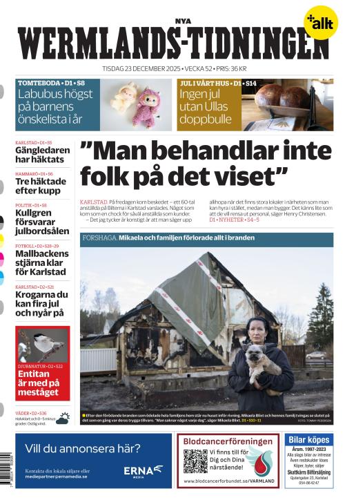 Nya Wermlands-Tidningen 23.12.2025