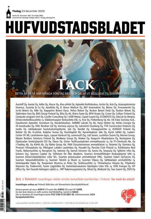 Hufvudstadsbladet 23.12.2025